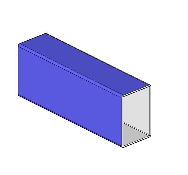 Rectangular Tube Painted