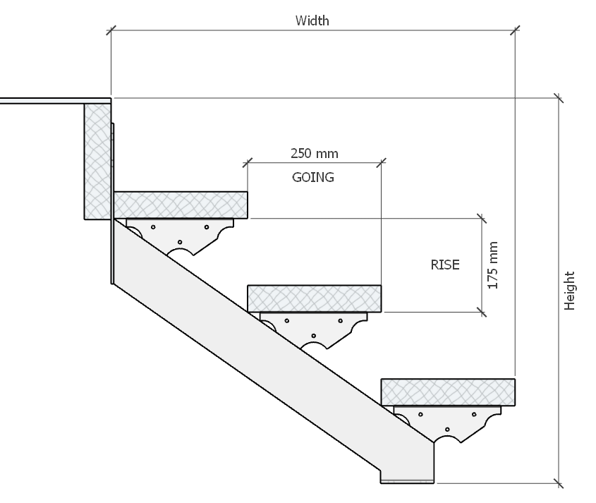Bolt Down Stair Stringers technical reference image
