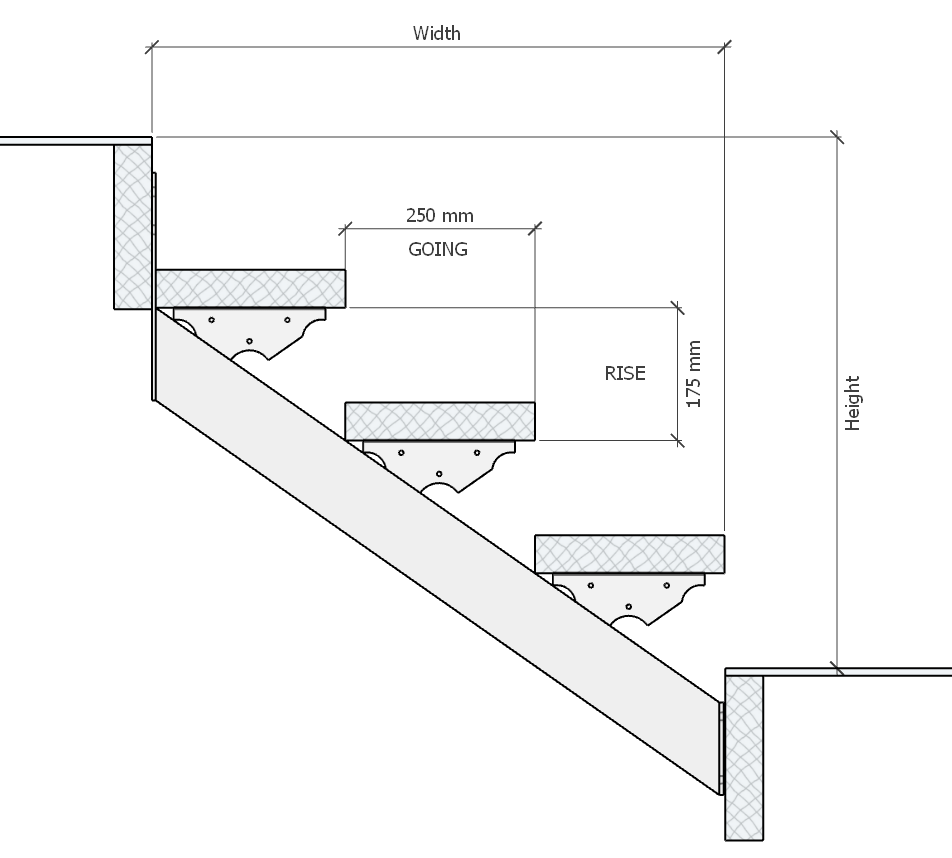Landing to Landing Stair Stringers technical reference image